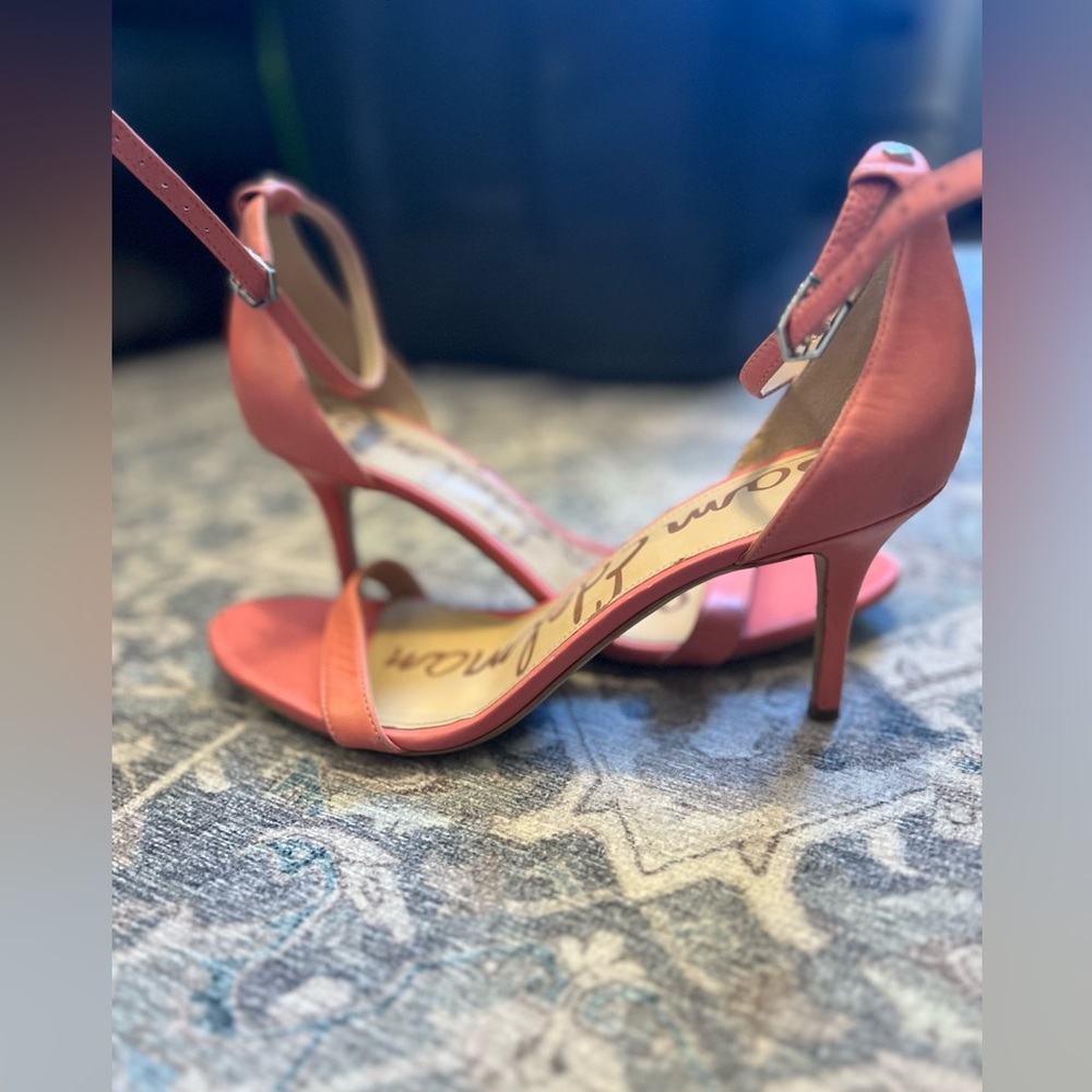 Sam Edelman Patti Monotone Leather Sandals, Light Coral - SIZE 10 - Picture 3 of 7
